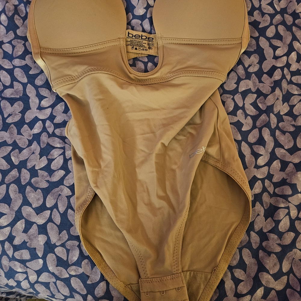 Bebe Taupe Bodysuit